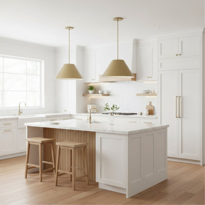 22" Diameter Integrated LED Brass Pendant