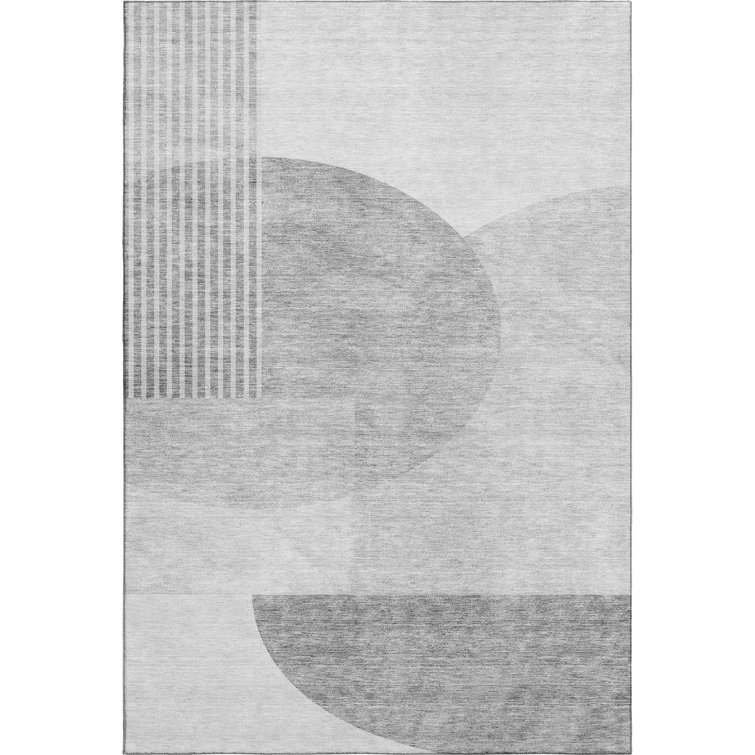 Premium Machine Washable Prisco Gray Rug