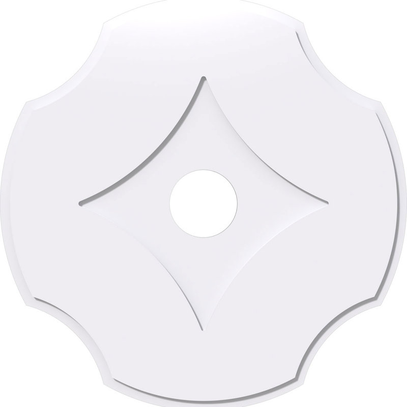 Médaillon de plafond contemporain en PVC de qualité architecturale 38 po x P 6 po x P 13 1/4 po x P 1 po