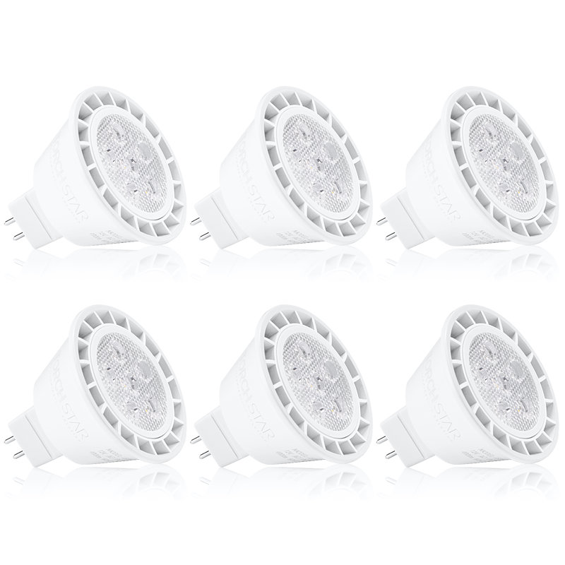 Ampoules DEL MR16 7 W (équivalent 50 W), ampoules DEL dimmables pour éclairage sur rail encastré, lumière du jour 5 000 K, 490 lm, 12 V, culot GU5.3 à deux broches
