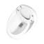 Toilette en céramique en forme d'œuf en blanc brillant - 1,28 chasse simple, teinte, blanc pour salle de bain, design artistique moderne