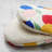 SUR LA TABLE KITCHEN ESSENTIALS Lemon Zest Citrus Fruit Mini Oven Mitt Set Yellow/Blue/Ivory 5.5"x8"