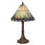 19" High Tiffany Jeweled Peacock Accent Lamp