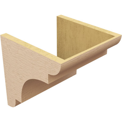 New Brighton cèdre brut grain de bois TimberThane Corbel, apprêté brun clair