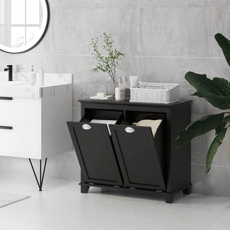 Armoire pour panier à linge inclinable HOMcom