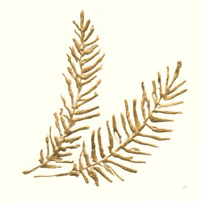 Gilded Fern IV by Chris Paschke - Wrapped Canvas Print