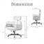 Chaise de bureau pivotante à pieds croisés avec accoudoirs réglables-646749513