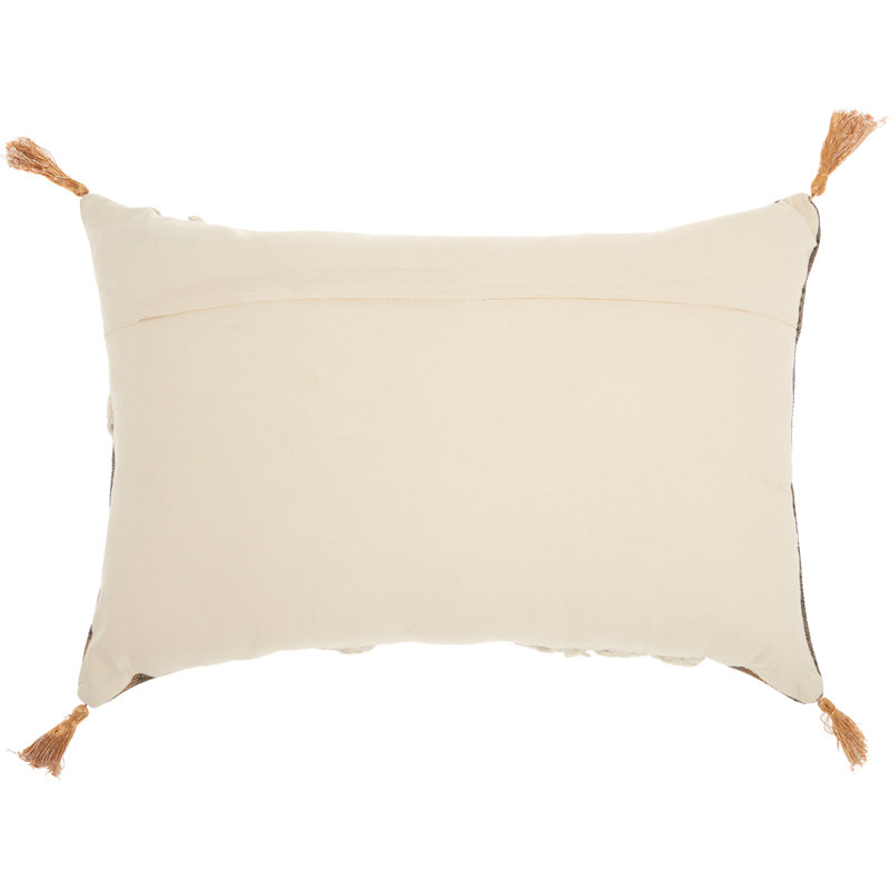 Housse de coussin rectangulaire et insert, Marron, 16 po x 24 po