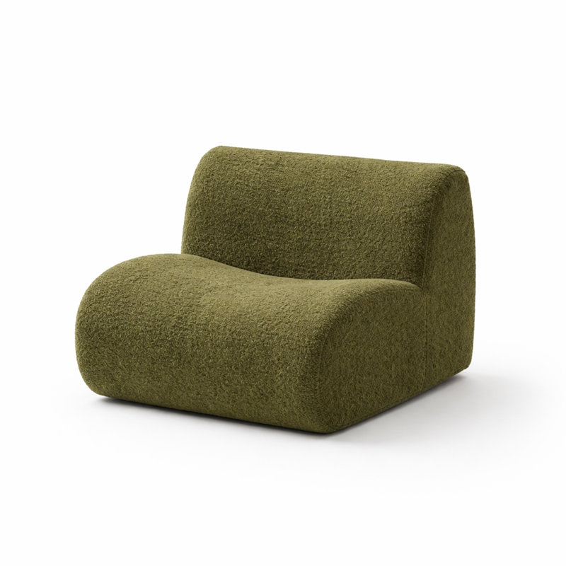 Siège central sans accoudoirs modulaire (vert), Green
