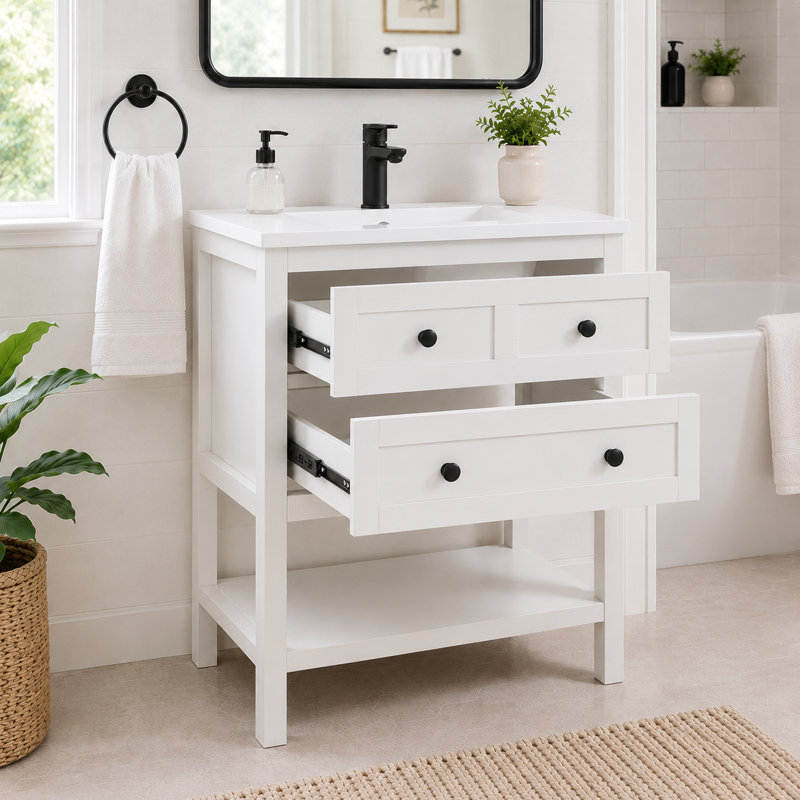 Meuble-lavabo simple Wilce Meltiva, 30", Blanc