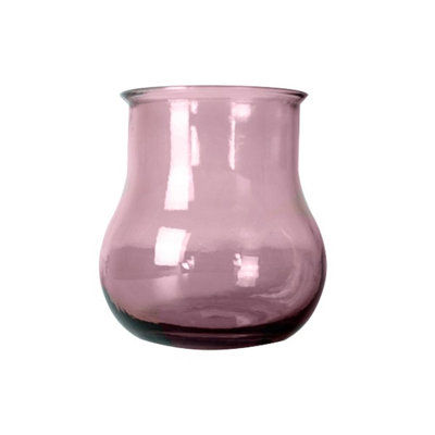 Vase en verre recyclé bleu Galua