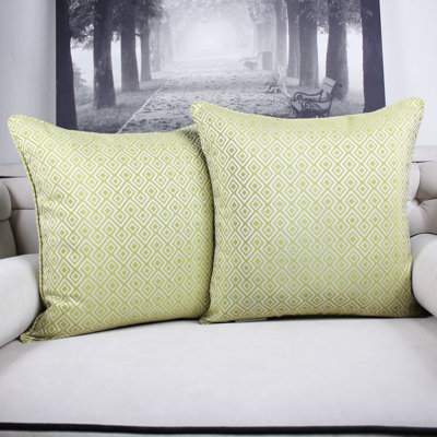  Cozy Jacquard Plaid Pillow Cover