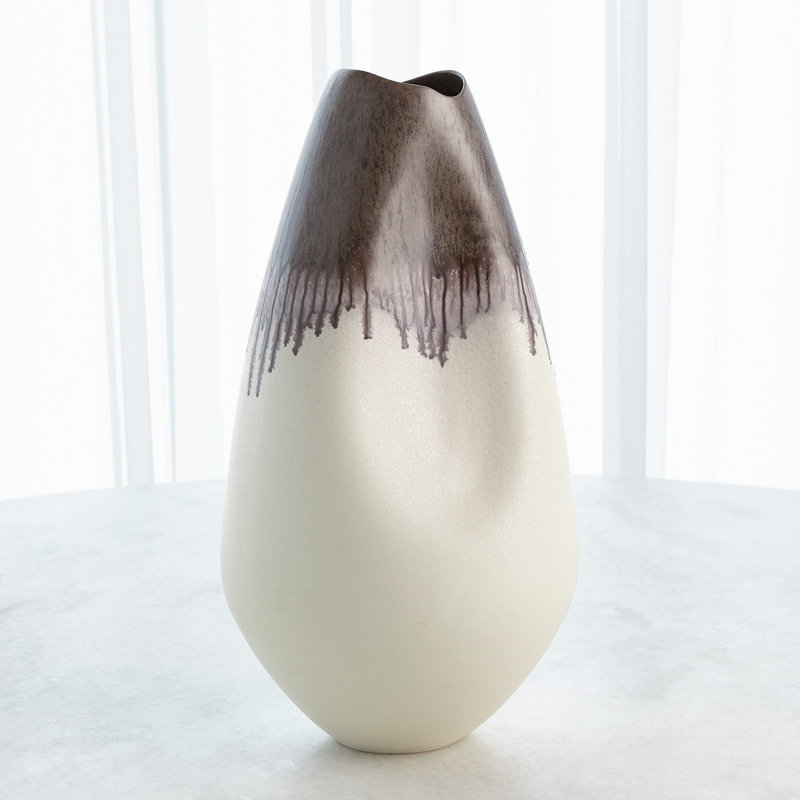 Portuguese Handmade Ceramic Table Vase, 18.25" H x 9.75" W x 9.75" D