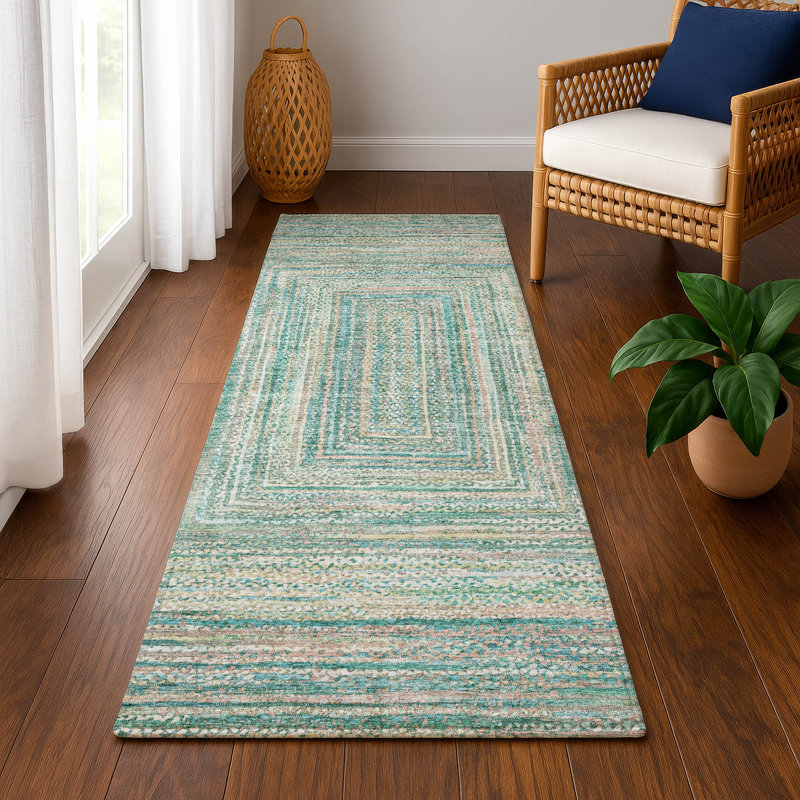 Premium Machine Washable Lubbers AMF1726 Geometric Rug, Runner 2'3" x 7'6"
