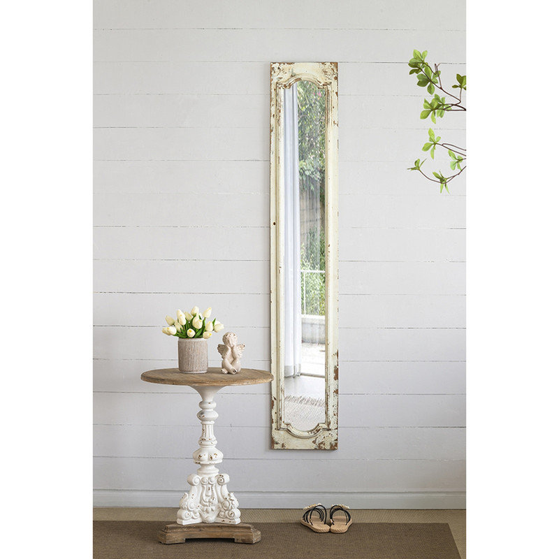 Miroir surélevé de 69,3 po x 11,8 po Farmhouse