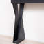 Console moderne - table d'entrée étroite 58,3 po, canapé en bois manufacturé noir avec pieds croisés pour le couloir, le salon ou le bureau