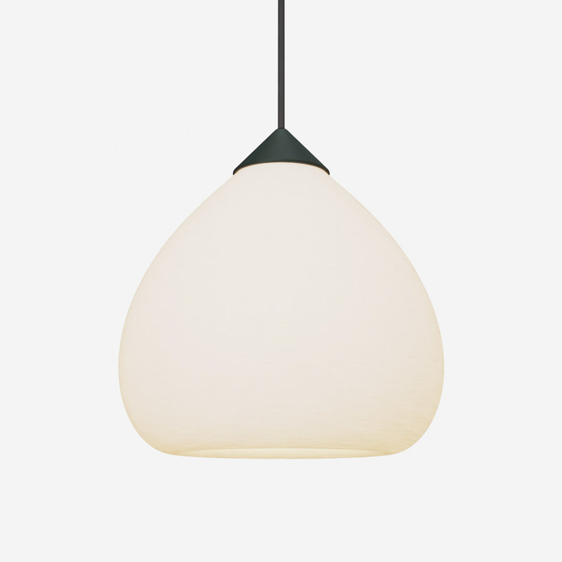 Gulp Pendant Light, 14.6" H x 9.45" W x 9.84" D, Black, Blossompink