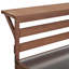 Chariot de cuisine en bois massif pour îlot de cuisine 62,3 po avec plateau en acier inoxydable, banc de jardin avec tablette surélevée et tiroirs, table de préparation pour barbecue, fête-1751326123