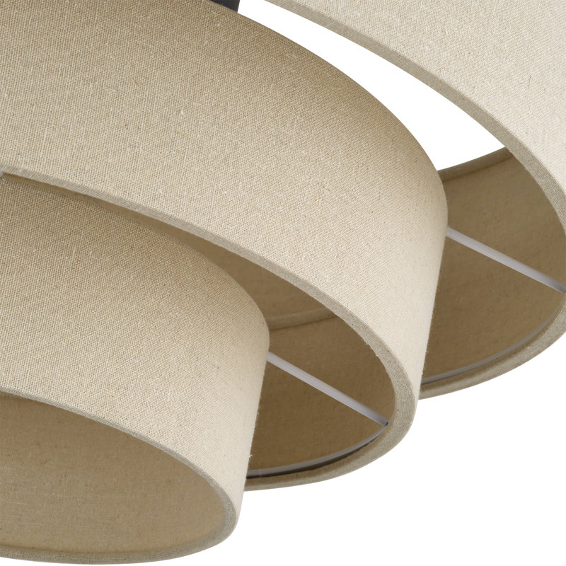 Très grand semi-encastré 4 lumières Ashani, Bronze