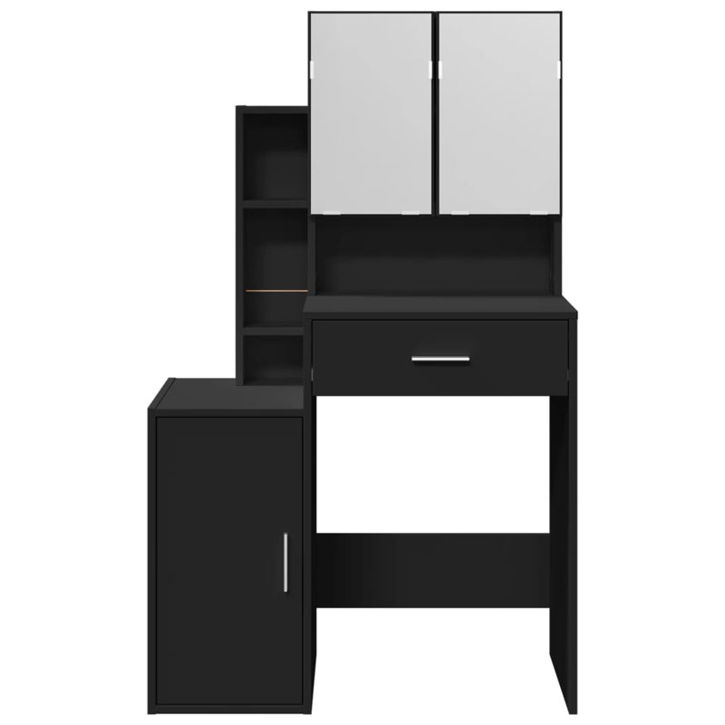 Dressing Table with Mirror, Black