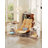 Acrylic Record Player Table with Storage Shelf, Clear Side Table Nightstand-474668731-474668710