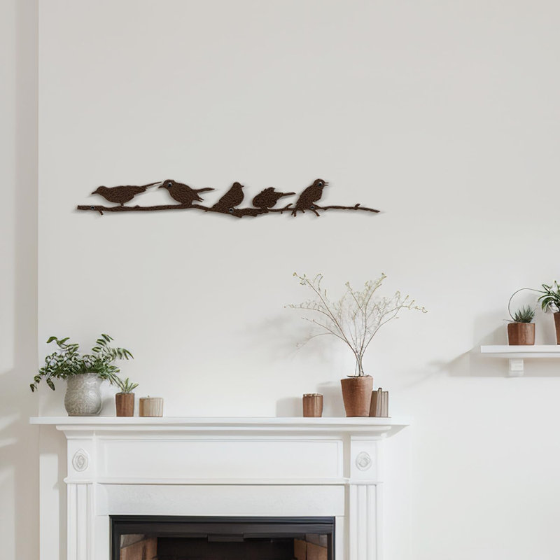 Wall Decor Metal, Bronze, 4" H x 24" W x 0.05" D