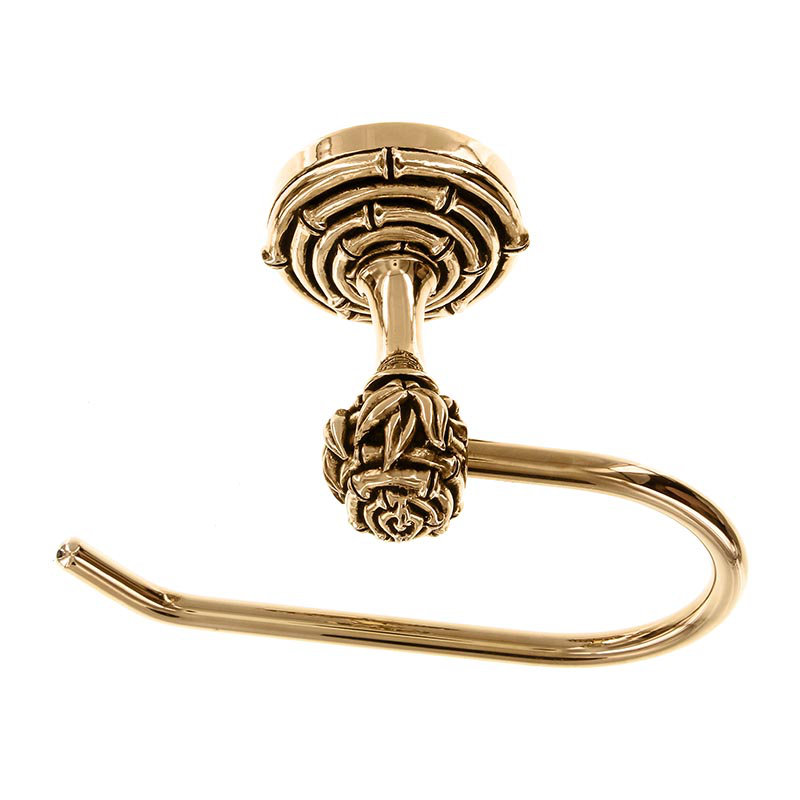 Palmaria Wall Mount Toilet Paper Holder, Antique Gold