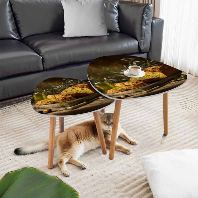 Ensemble de 2 tables basses gigognes Triangle Nesting