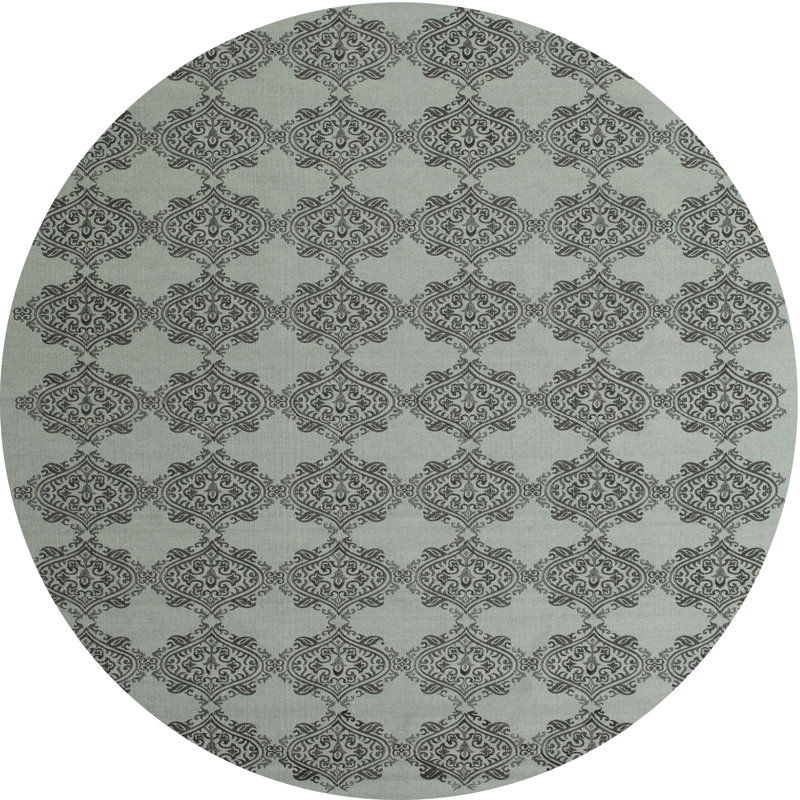 Tapis gris zone contemporaine, Rond 5 pi