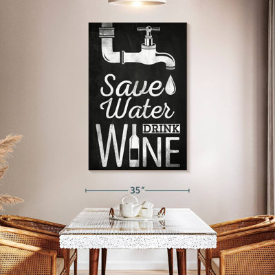 Ketti «Save Water Drink Wine», typographie
