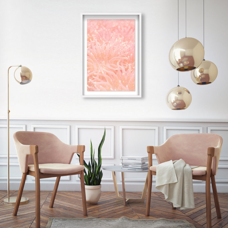 Deep Sea Flowers Print by Oliver Gal, 25.5"H x 17.5"W, White Shadowbox
