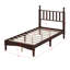 Lit plateforme simple en bois avec tête de lit en forme de gourde, lit plateforme de style rétro-1897738805