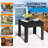 Premium Fir Wood Outdoor Side Table,Black-1433444799