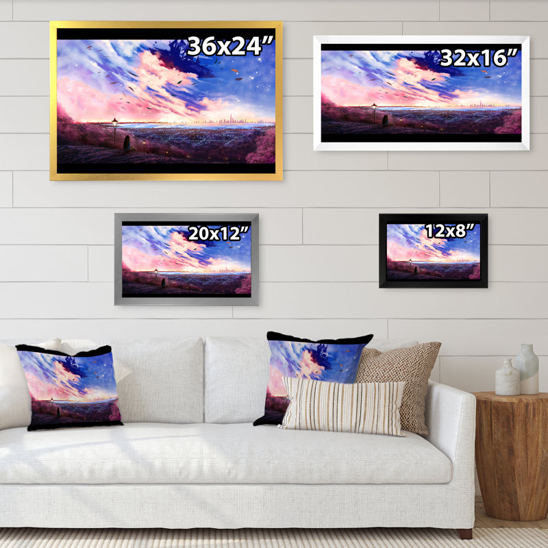 Reproduction de cadre flottant sur toile Seashore Artistiques, Cadre noir, H 8 po x l 12 po x P 1 po