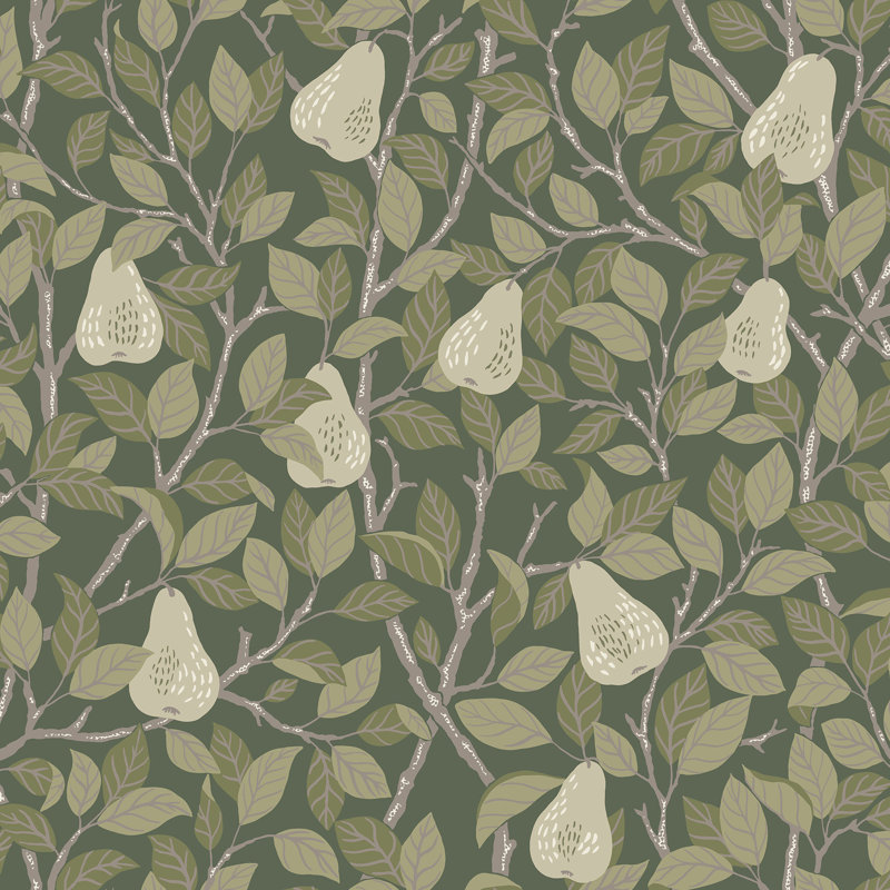 Cahterine 10.05m x 53cm Wallpaper Roll, Green