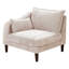 Chaise Blush rose avec coussins et pieds en bois stables