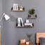 Tablettes flottantes, ensemble de 3 tablettes murales longues, tablettes murales avec supports pour chambre à coucher, salon, cuisine, salle de bain