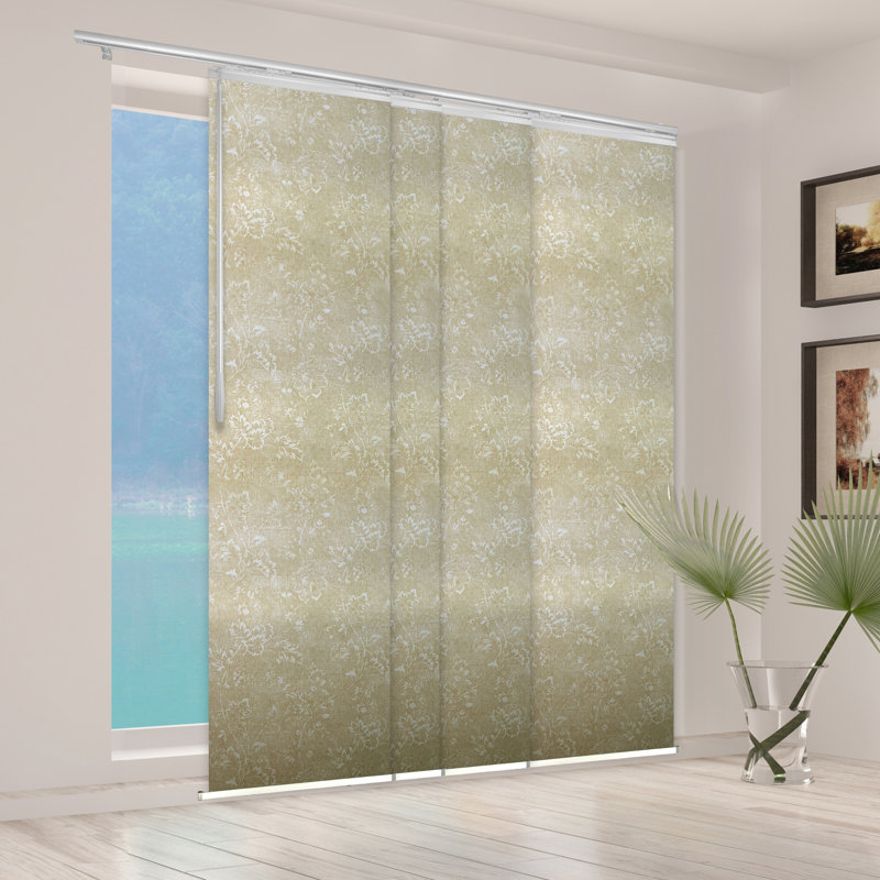 Store vertical semi-diaphane Amaryllis, L 88 po x L 94 po, Blanc