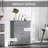 Freestanding Bathroom Floor Cabinet, Wooden Bathroom Cabinet With 2 Doors, 2 Drawers And Adjustable Shelf, Gray-1320461150