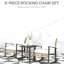 Table basse en osier avec coussins capitonnés-2087501130