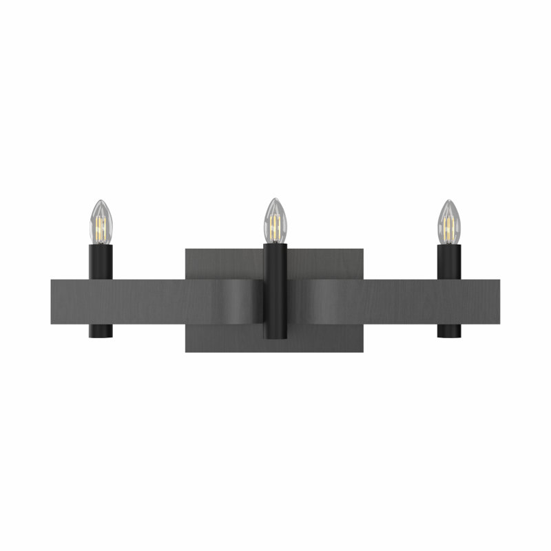 Flow Candle Wall Light, Organic Gray, 7.09" H x 27.56" W x 6.1" D, 3 Lights