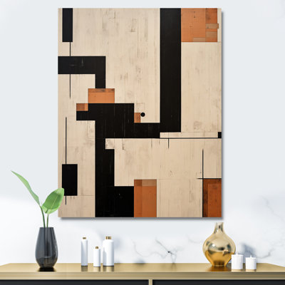 New Order Elementary Black White Minimalism I - Modern Geometric Canvas Wall Art