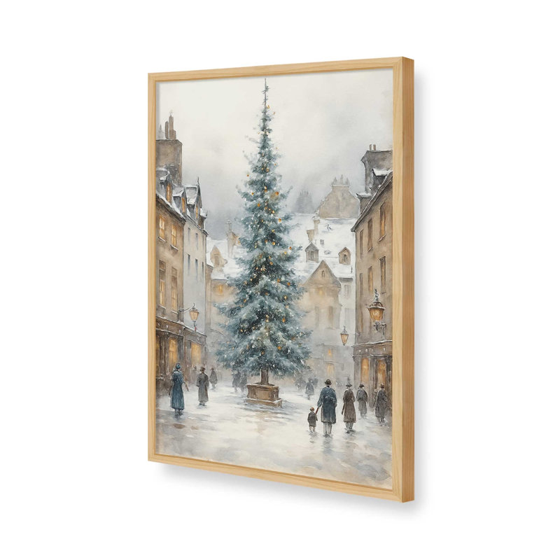 Reproduction d'art lueur de Noël, Érable américain, 11 po x 14 po