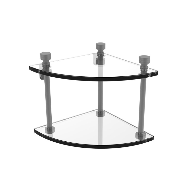 Tablettes murales de salle de bain Ballenas, Gris mat