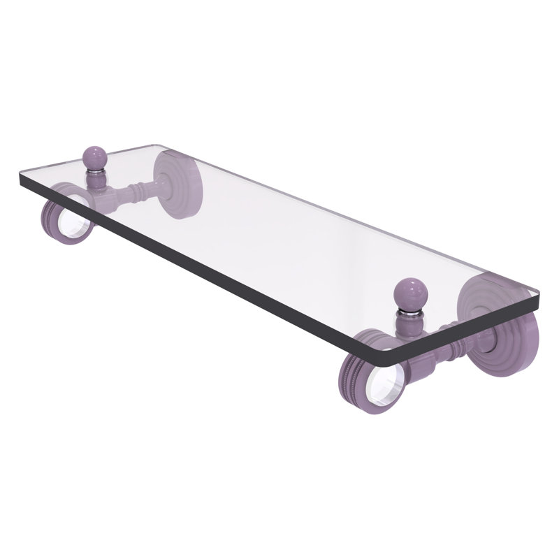 Tablette en verre de la collection Pacific Grove, H 3,2 po x l 16 po x P 5,1 po, Lavande