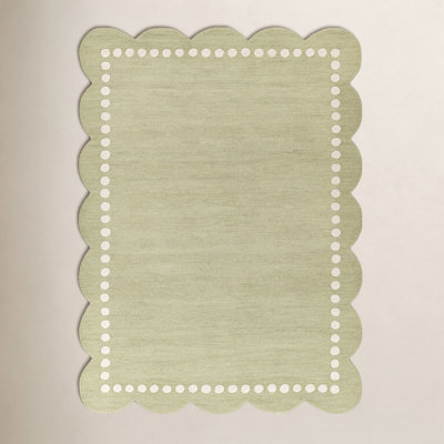 Lola Green Hand-Tufted Wool Rug
