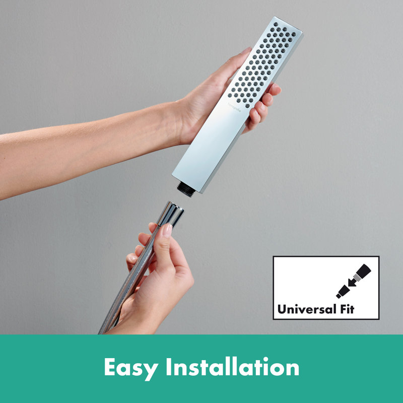 hansgrohe Pulsify E Wallbar Set 100 3-Jet 24", 1.75 GPM, Chrome, 1.75 GPM