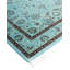 Tapis bleu noué à la main de conception unique Chimel
