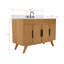 Taylor 48 in. Single Natural Teak Bathroom Vanity with Engineered Stone Top