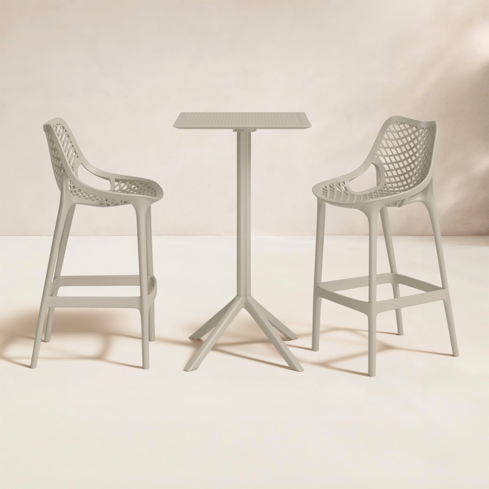 Asherton 24" Patio Dining Set, Taupe